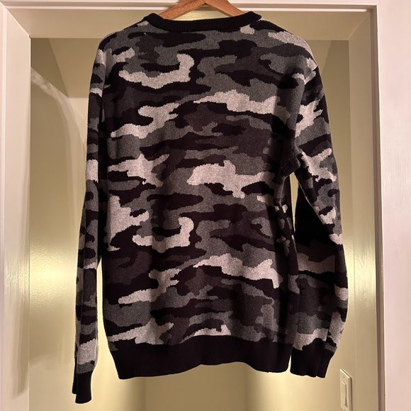 enTHREAD Camouflage 100% Cotton Knit Pullover Sweater - Picture 3 of 3